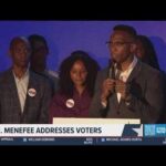 Christian Menefee speaks after defeating Al Green in District 18 Democratic primary