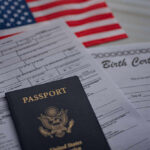 Supreme Court Drops Bomb on Birthright Fight A passport and birth certificate on a table with an American flag in the background