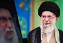 Ali Khamenei speaking during a public address